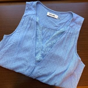 Sleeveless Blue Blouse